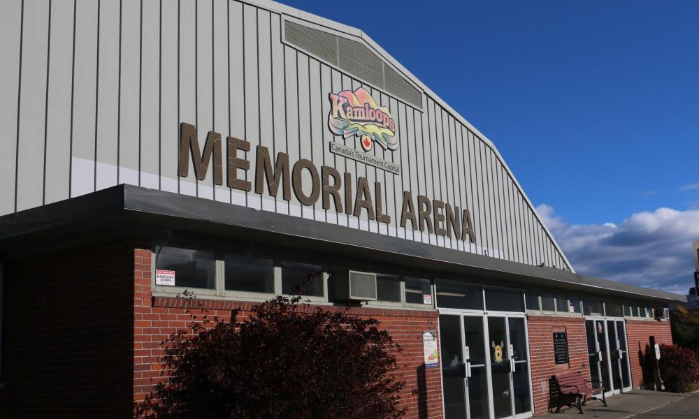 exterior of hockey arena