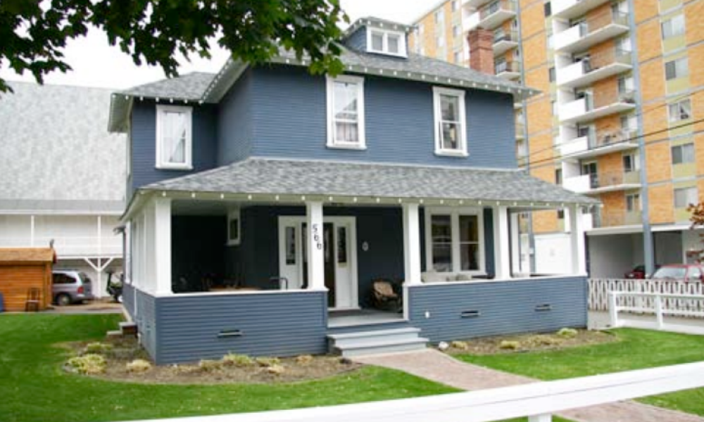 blue heritage house