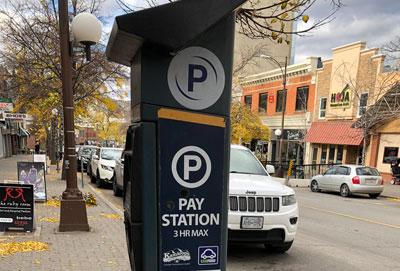 downtown on-street pay station