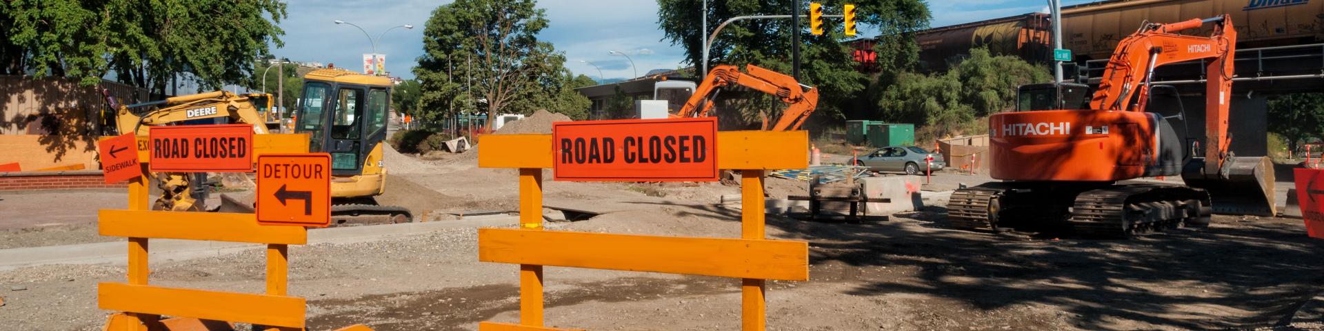 Road detour sign
